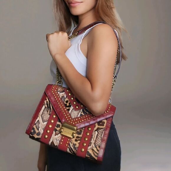 Michael Kors Whitney Multi Studded Shoulder Bag Crossbody - Picture 12 of 13